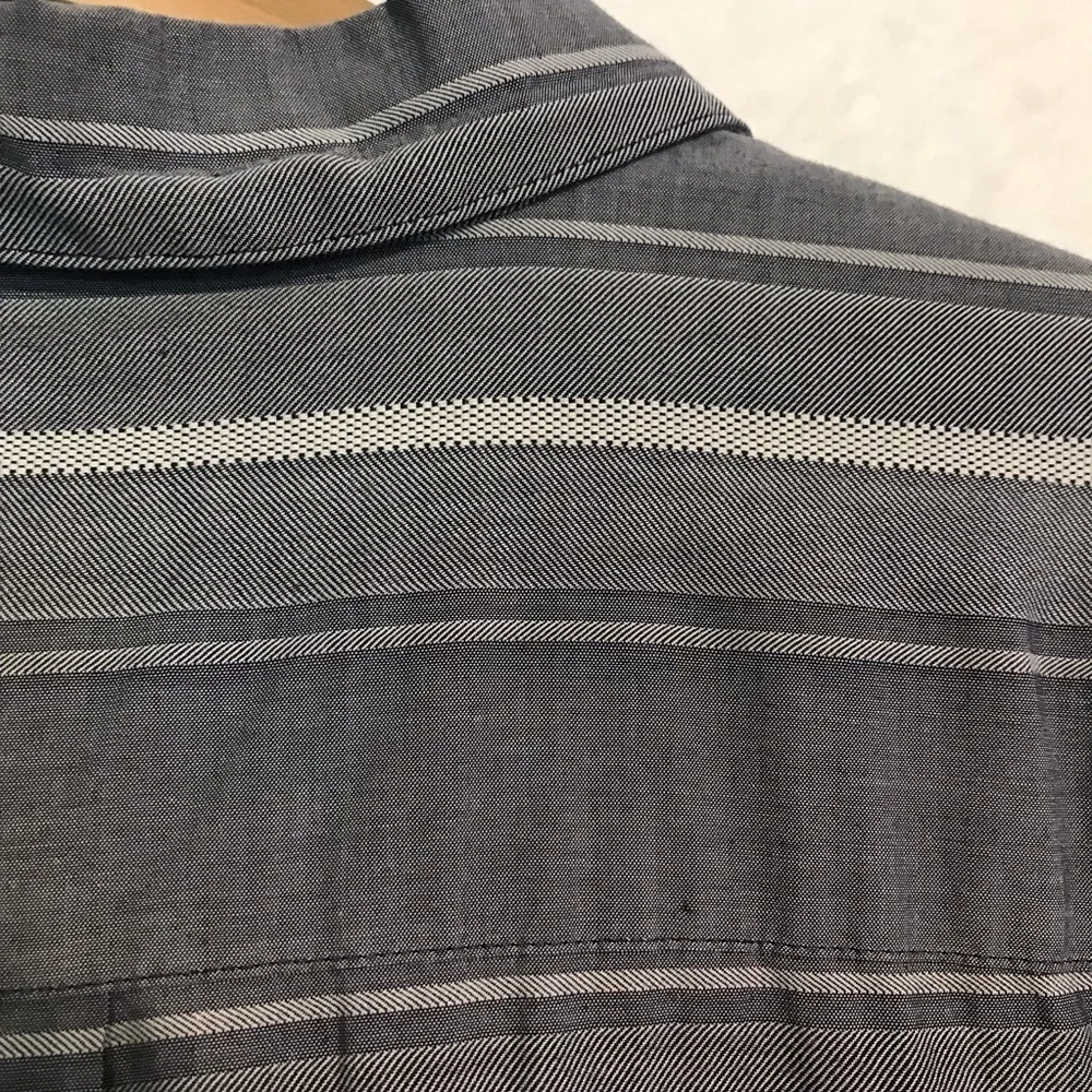 Patagonia Worn Wear Men's blue‎ stripe short sleeve Fezzman Shirt size large